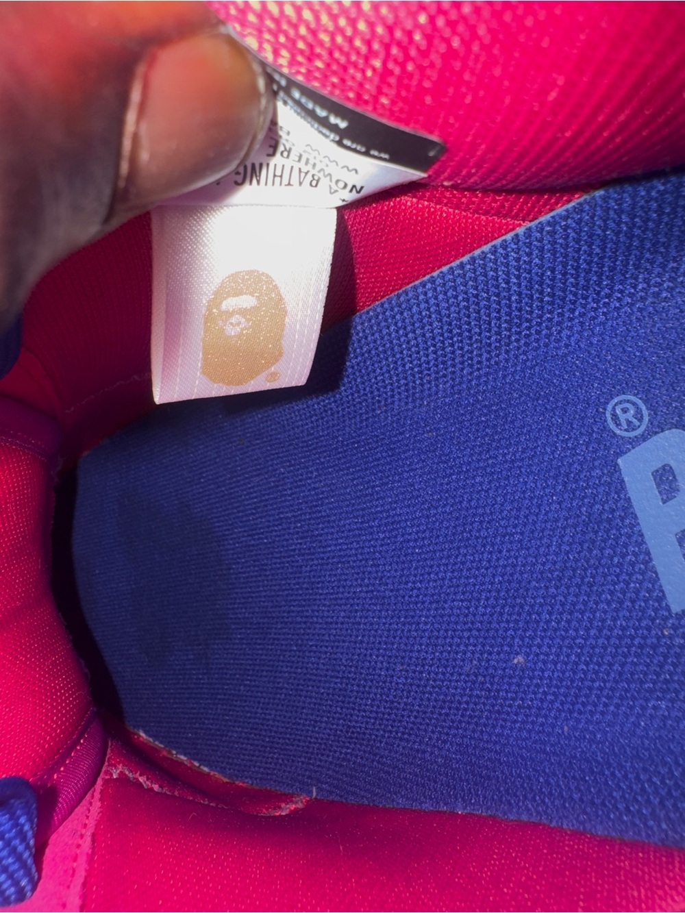 BAPE STA Men’s Pink and Blue Sneakers